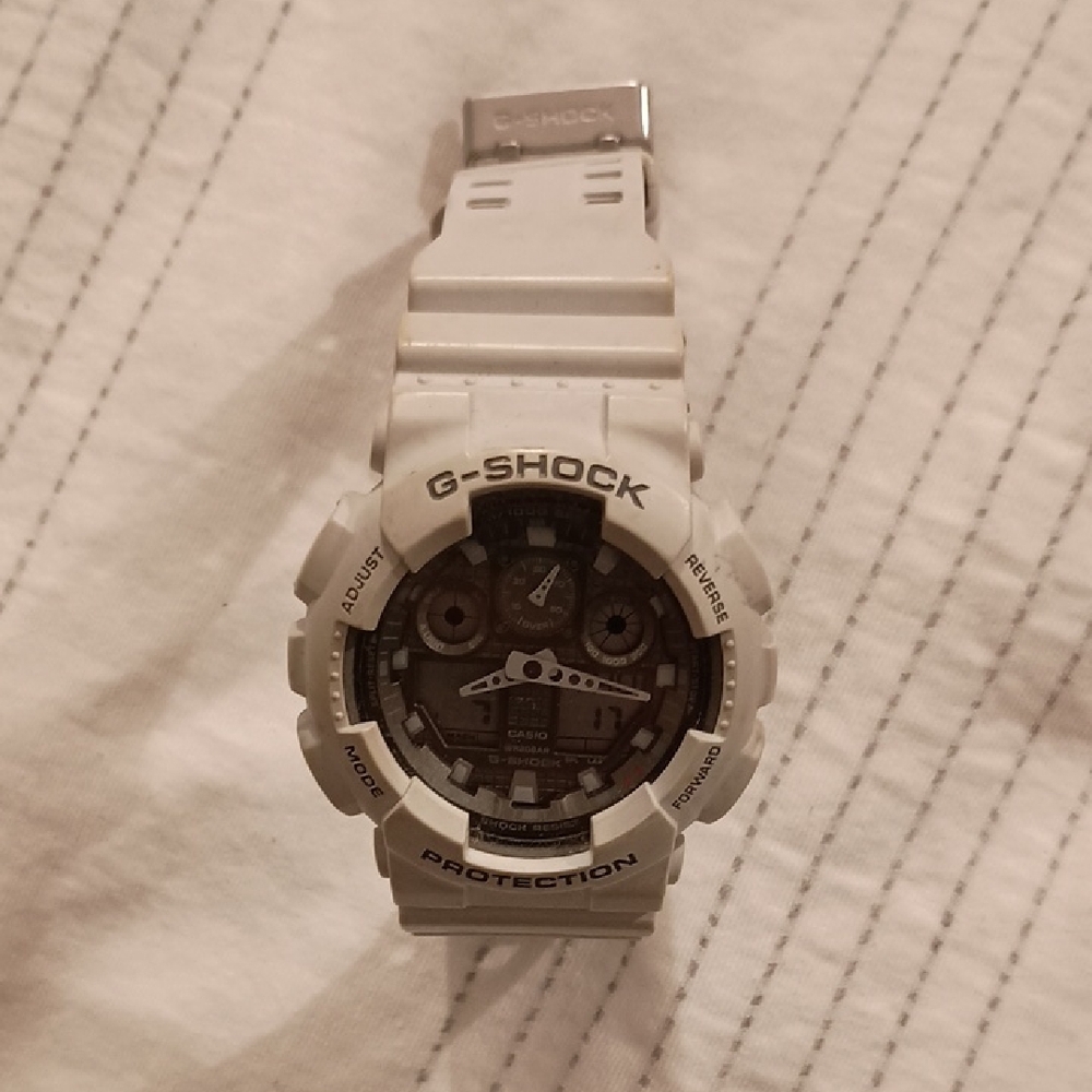 G-Shock White and Gray Analog-Digital Watch